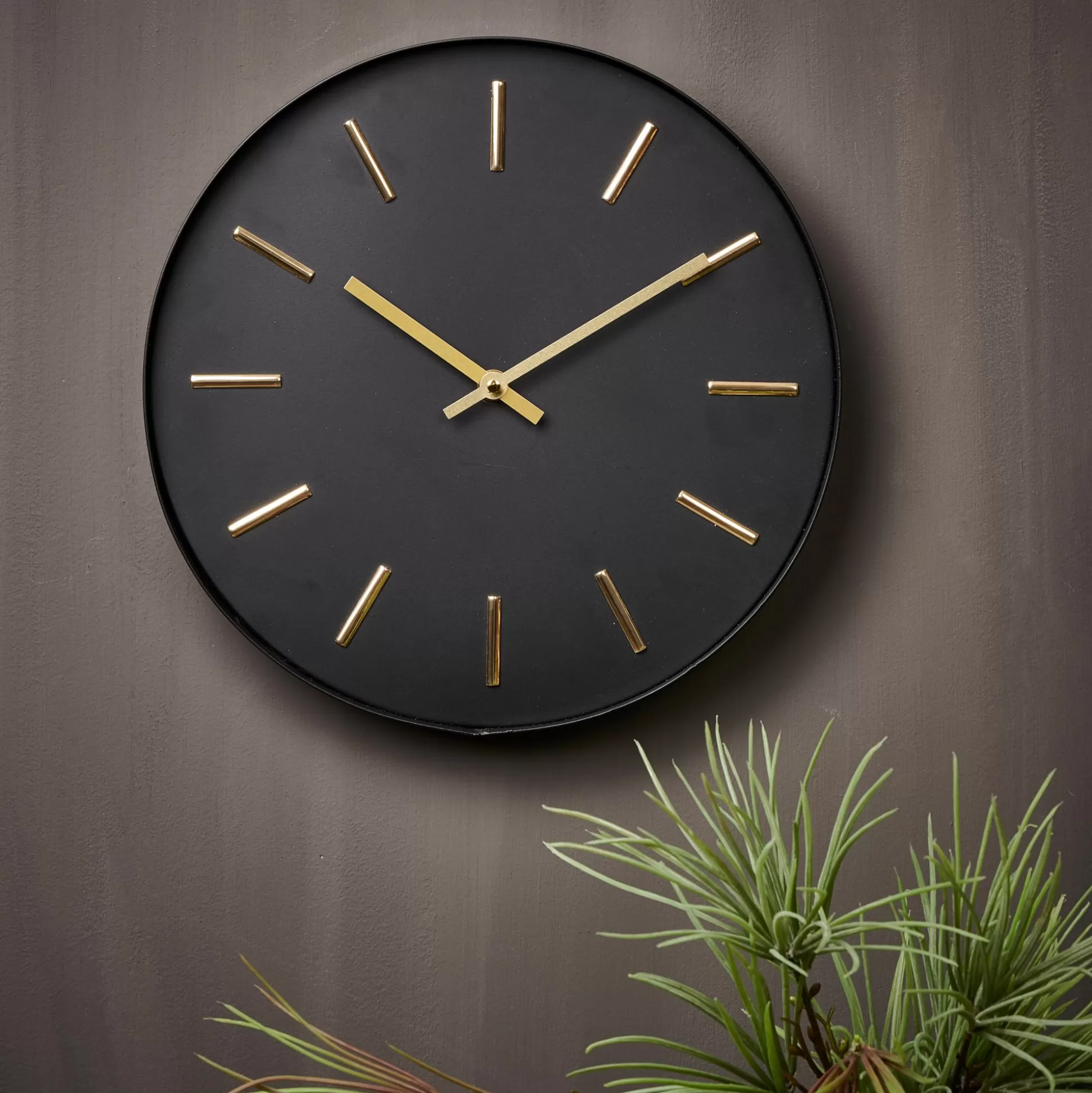 Campanas<CASA Black Reloj De Pared Negro