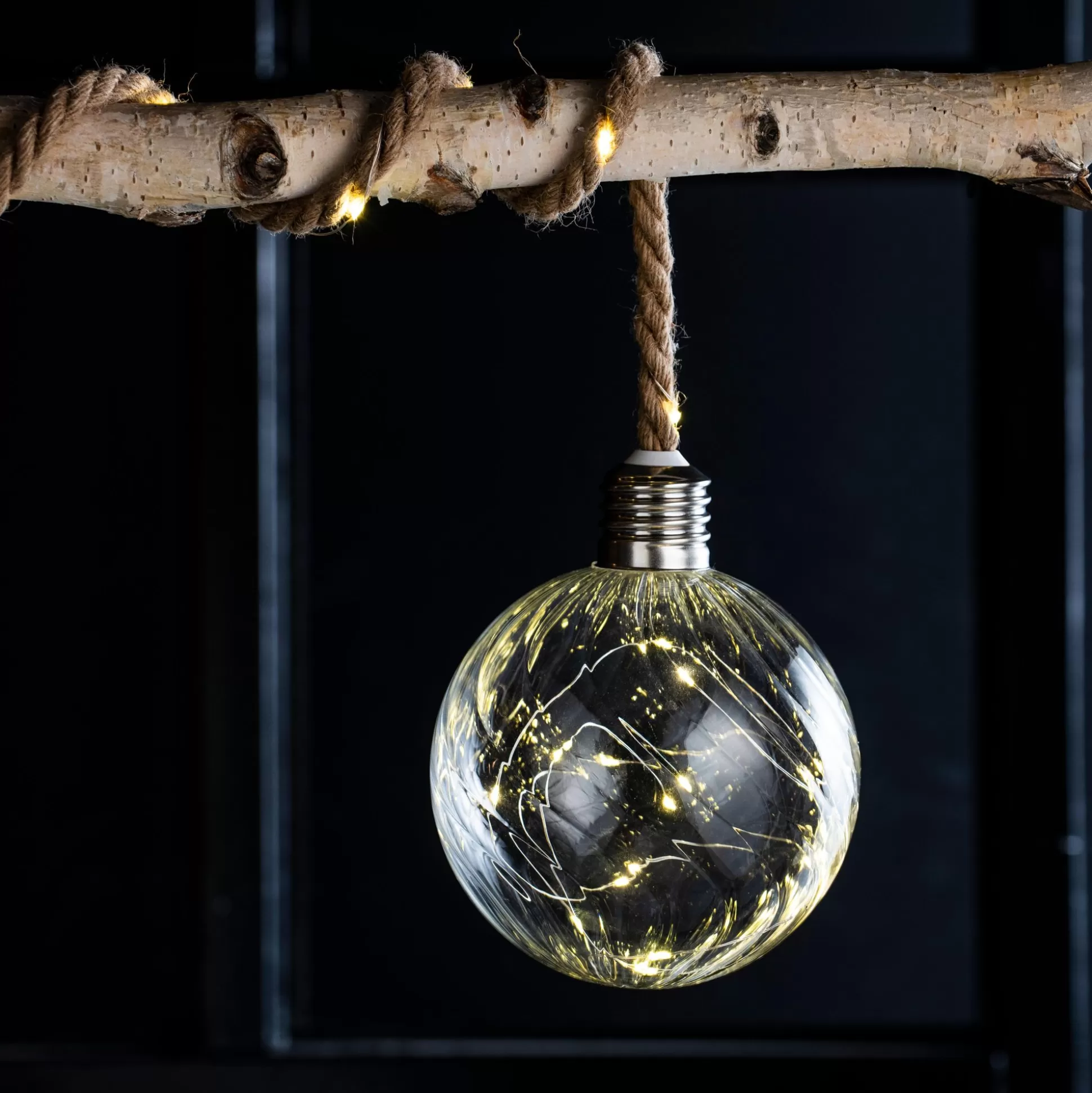 Lámparas Led<CASA Bloxem Bola Decorativa Con 20 Leds Transparente