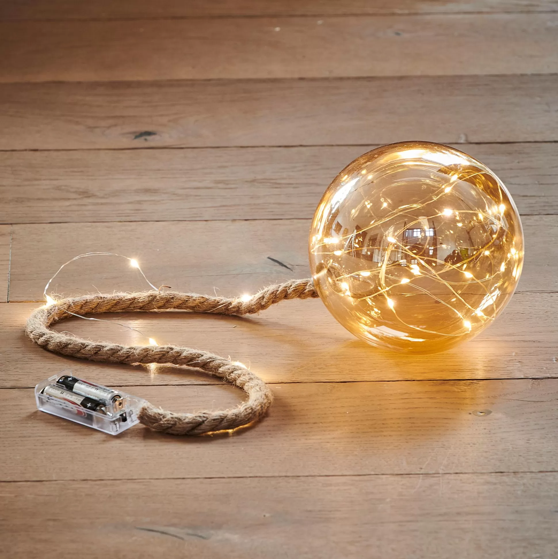 Lámparas Led<CASA Bloxem Bola Decorativa Con 21 Leds Dorado