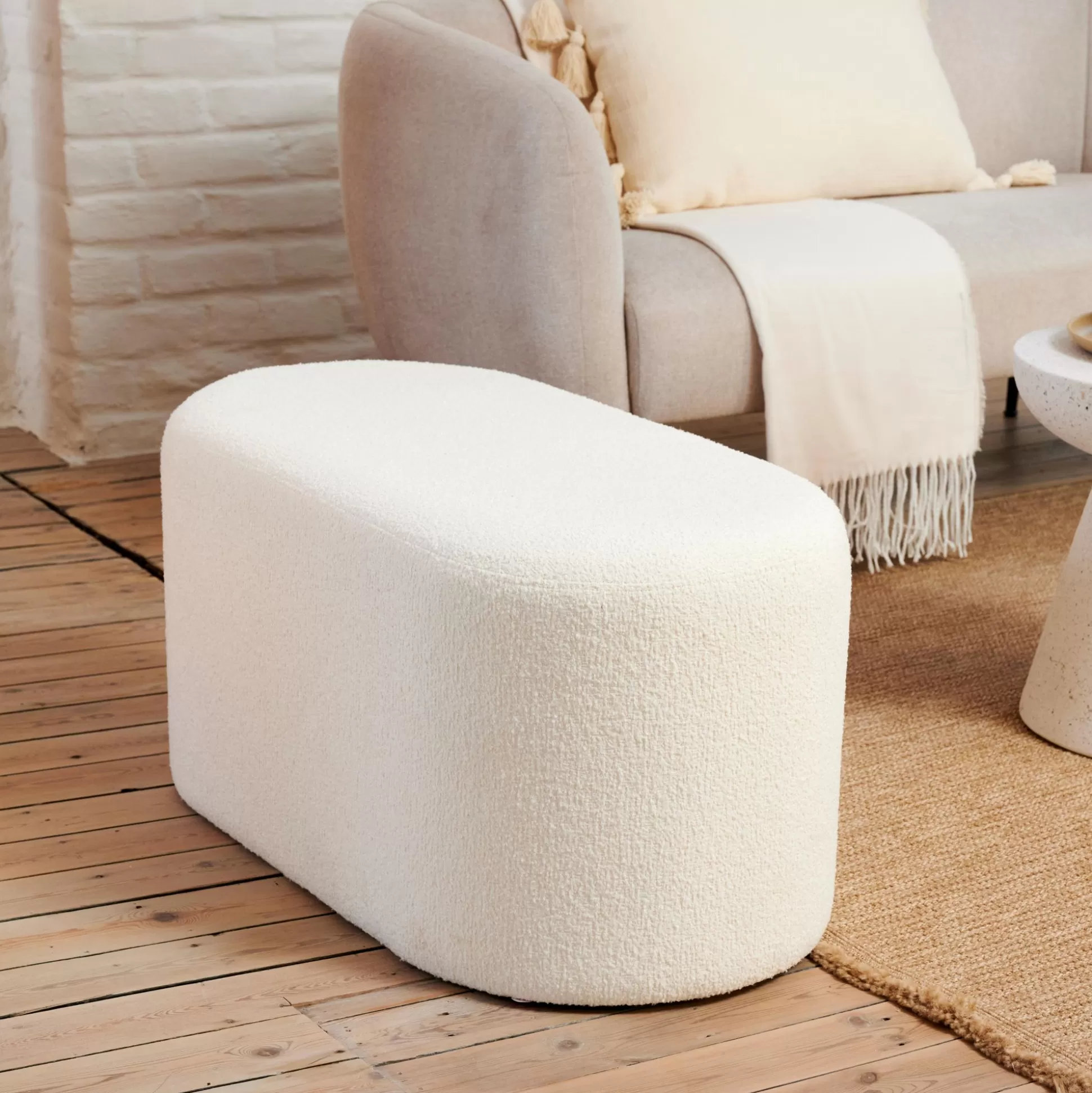 Pufs<CASA Capsule Puf Blanco