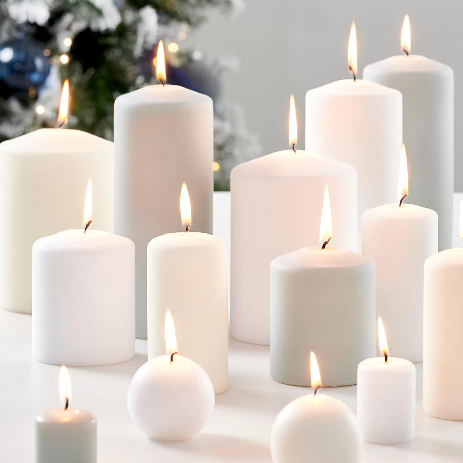 Velas<CASA Cilindro Cilinderkaars Blanco