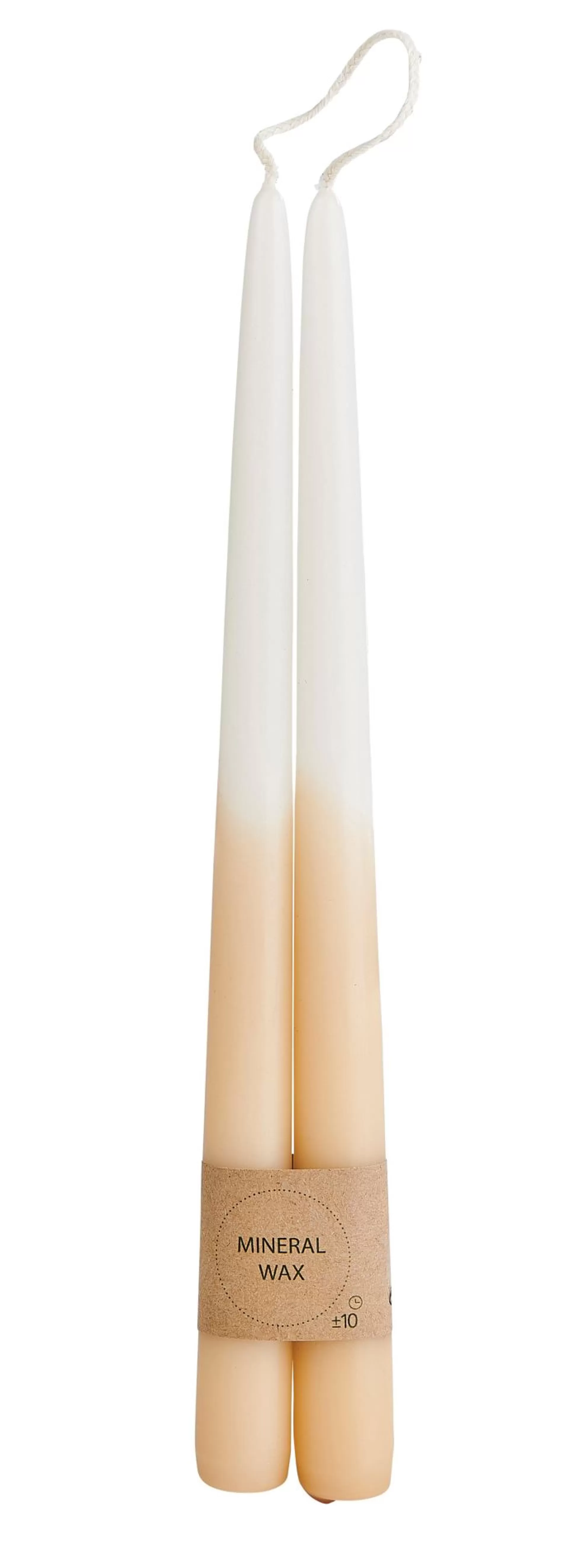 Velas<CASA Duo Velas Largas Juego De 2 Crema, Marron Claro, Multicolor