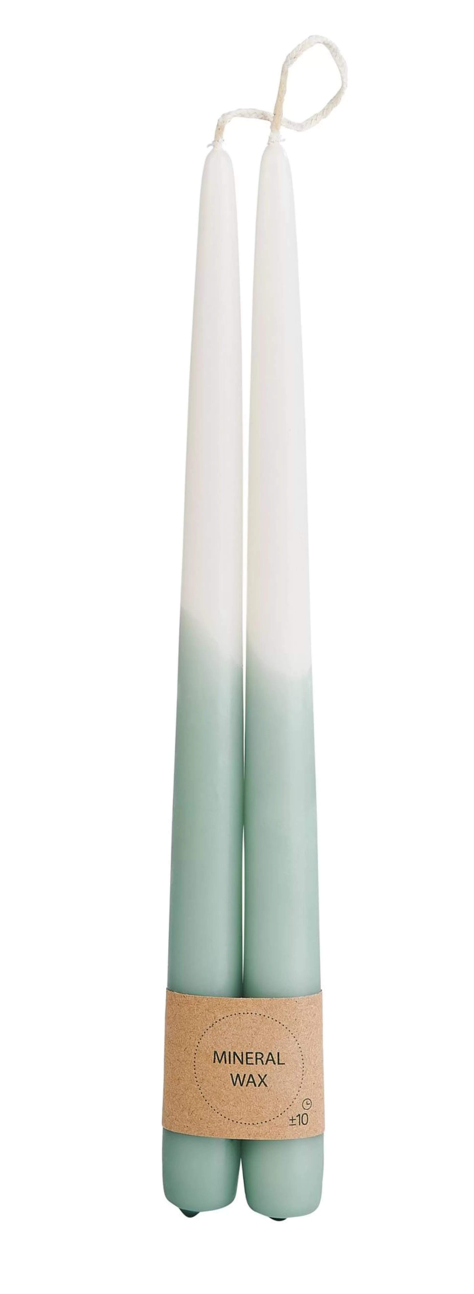 Velas<CASA Duo Velas Largas Juego De 2 Crema, Menta, Multicolor
