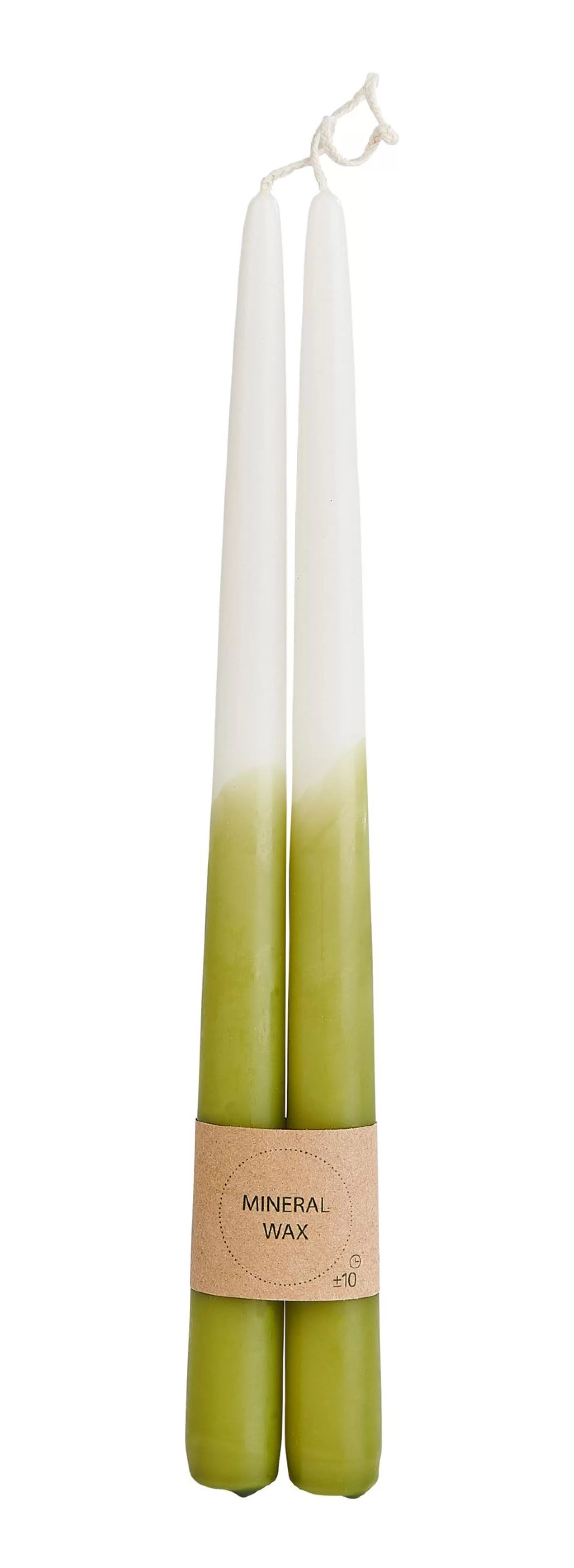 Velas<CASA Duo Velas Largas Juego De 2 Verde, Crema, Multicolor