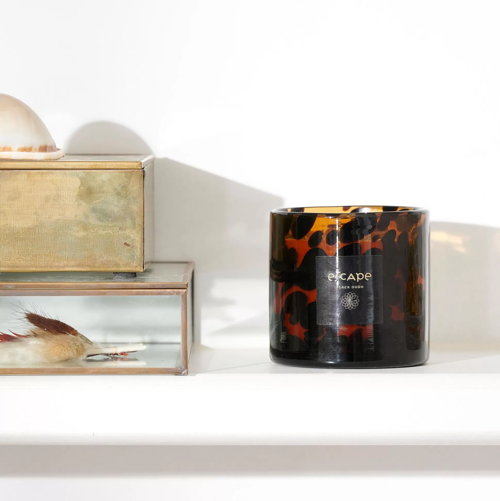 Velas<CASA Escape Black Oudh Marron, Ocre, Multicolor