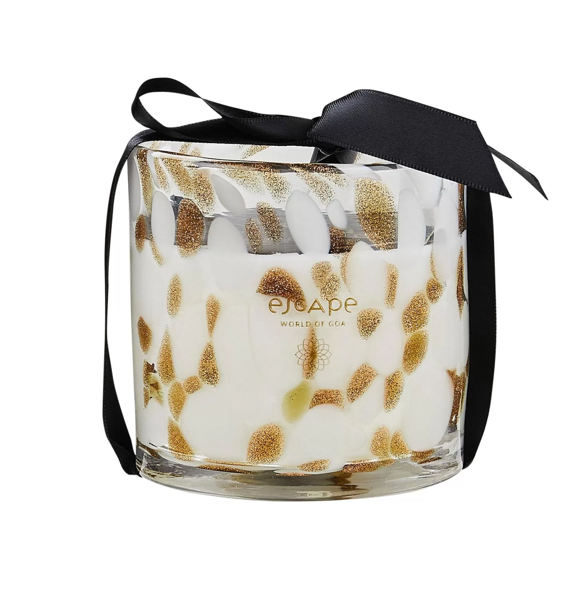 Velas<CASA Escape World Of Goa Vela Perfumada En Vaso Blanco, Dorado, Multicolor