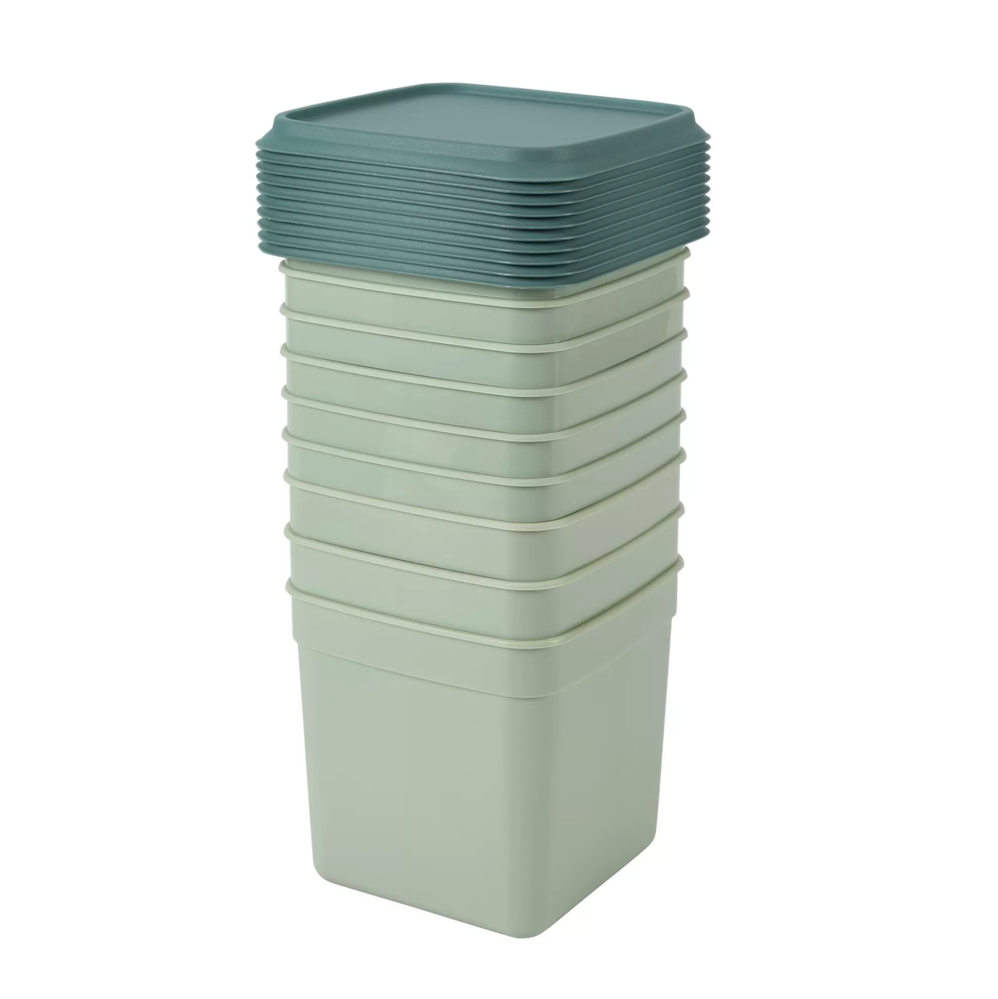 Taperes<CASA Freezer Cajas Congeladoras Juego De 10 Menta, Verde Oscuro