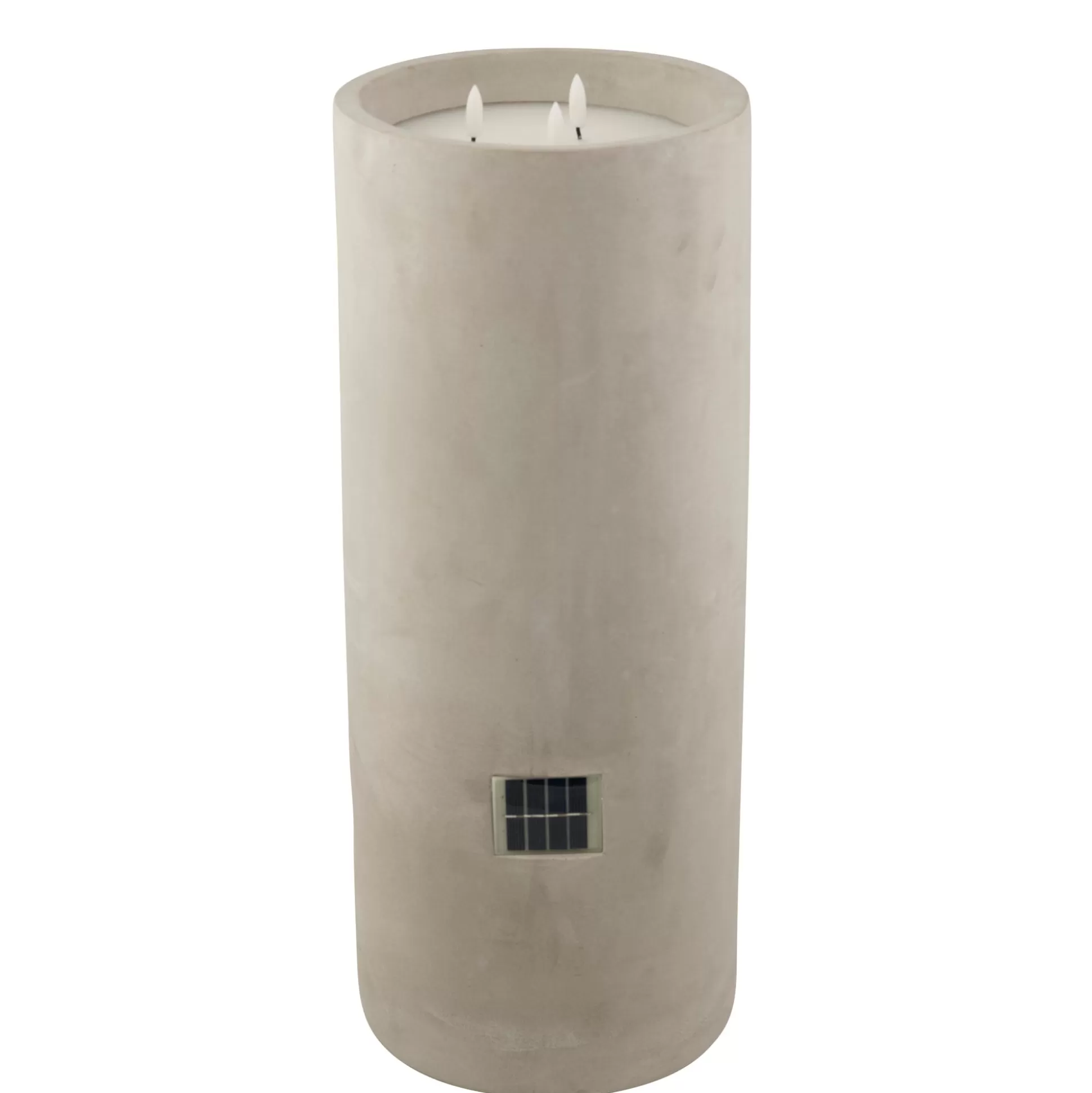 Velas Led<CASA Fuego Vela Led Solar Gris Claro