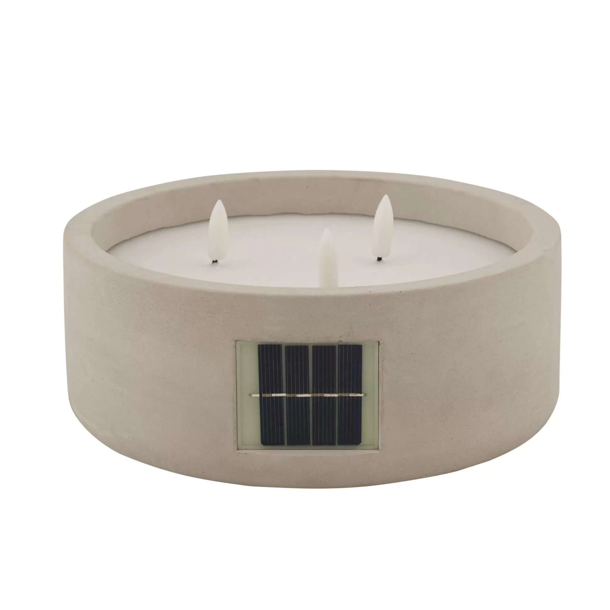 Velas Led<CASA Fuego Vela Led Solar Gris Claro