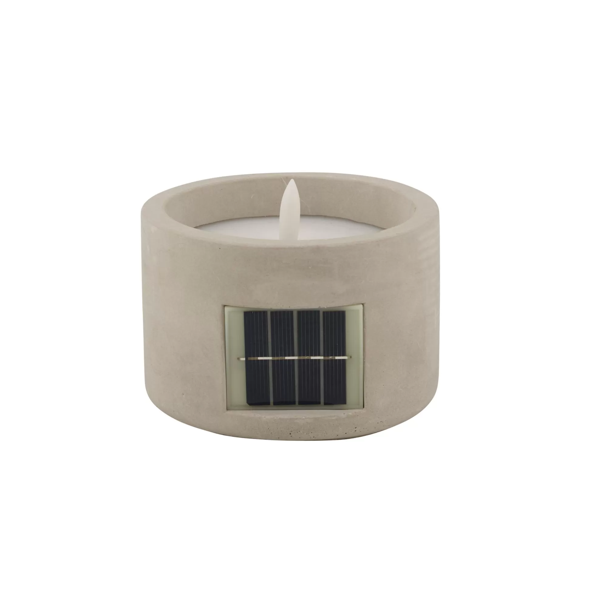 Velas Led<CASA Fuego Vela Led Solar Gris Claro