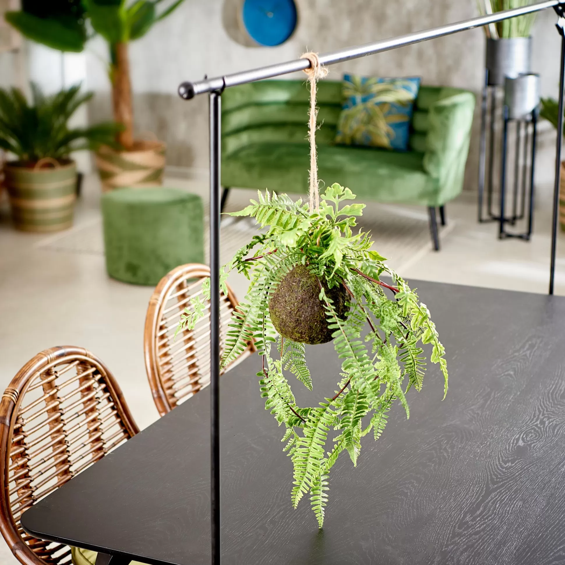 Plantas Artificiales<CASA Greenery Macetero Colgante Con Helecho Verde