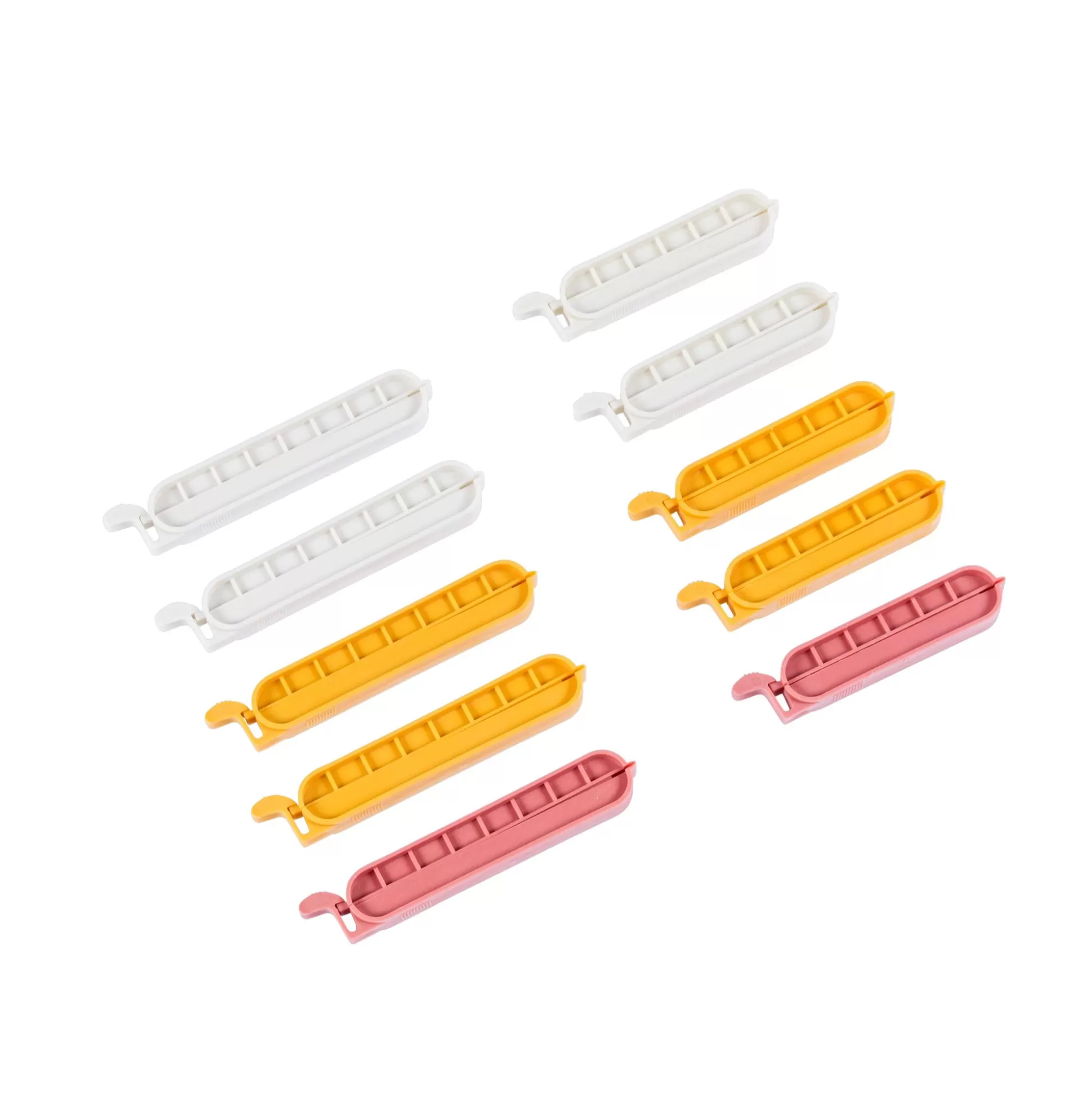 Accesorios De Cocina<CASA Klipper Clips De Cierre Juego De 10 Mezcla De Colores Gris, Amarillo Oscuro, Terracota