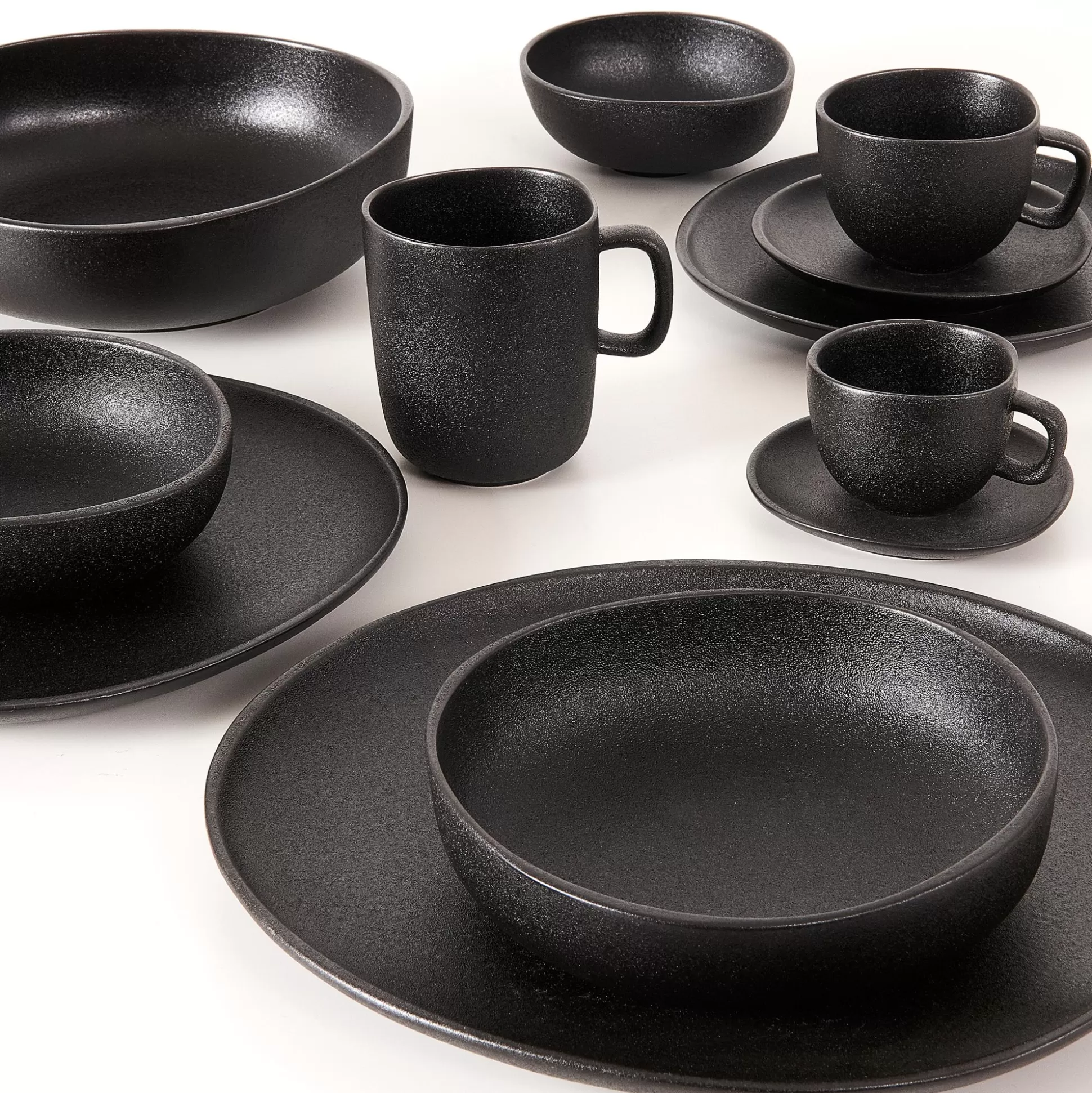 Tazas<CASA Magma Taza Y Plato Negro