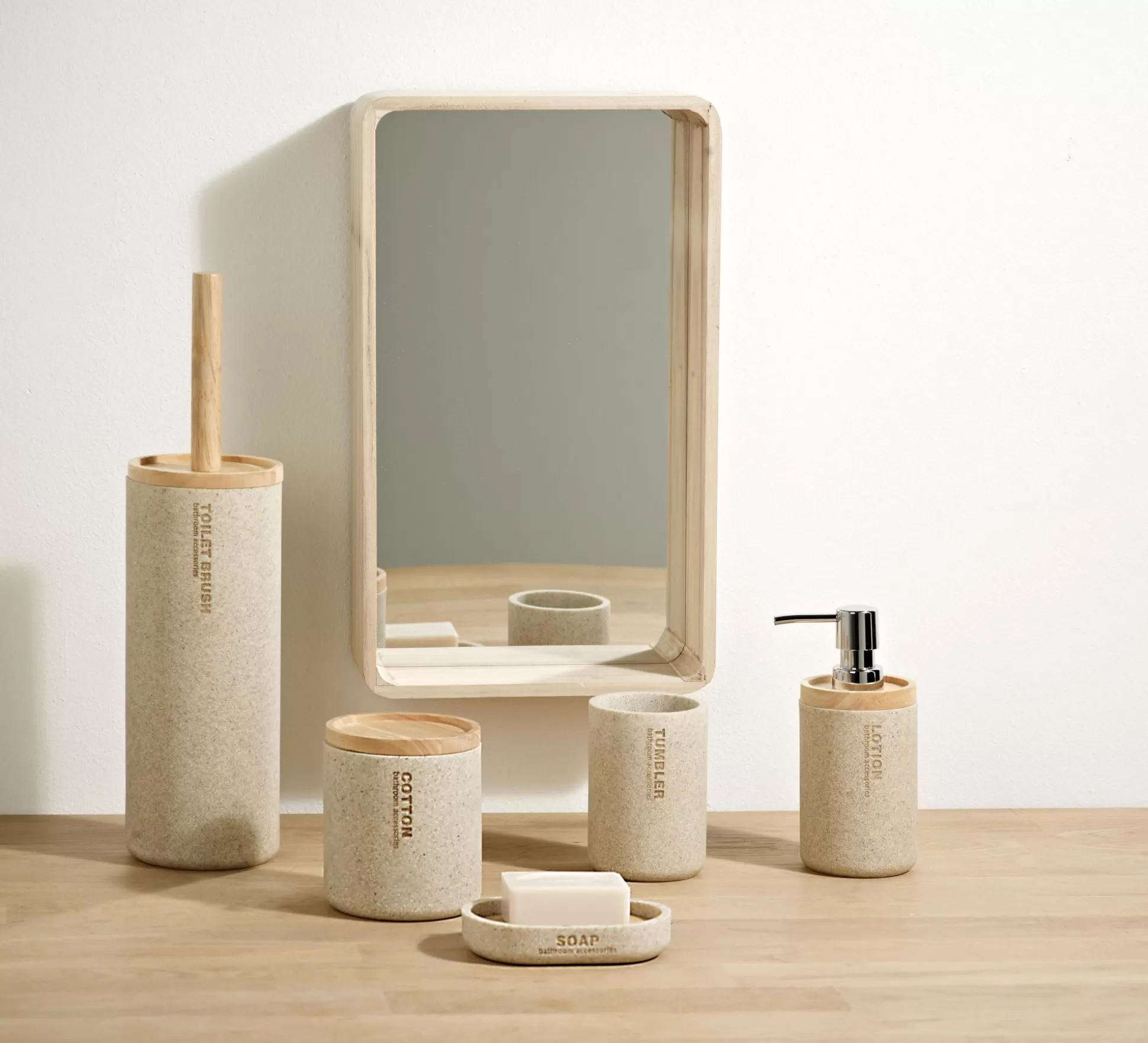 Accesorios Water<CASA New Resin Cepillo Wc En Soporte Natural