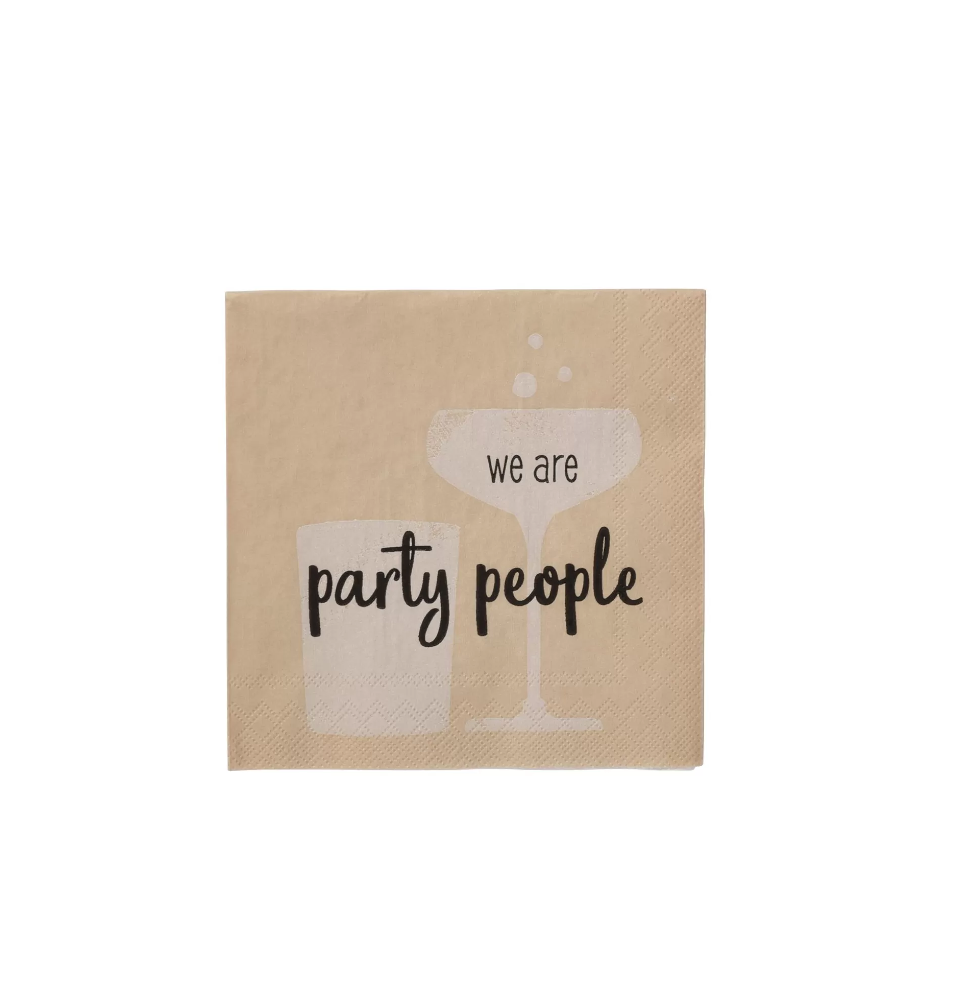 Servilletas<CASA Party People Paquete De 20 Servilletas Beis