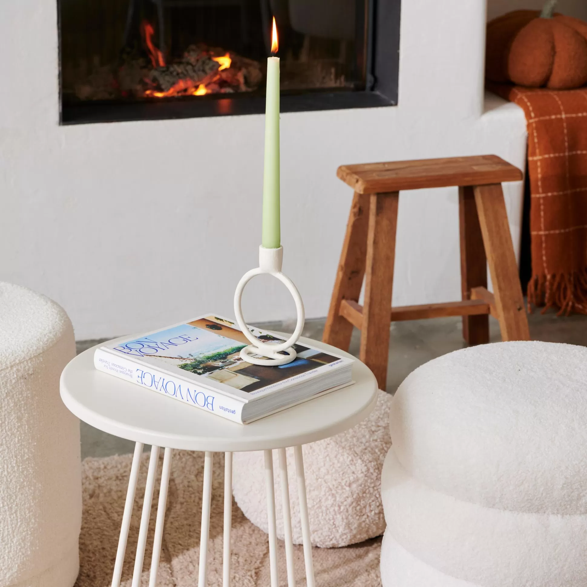 Candelabros<CASA Rings Candelabro Blanco