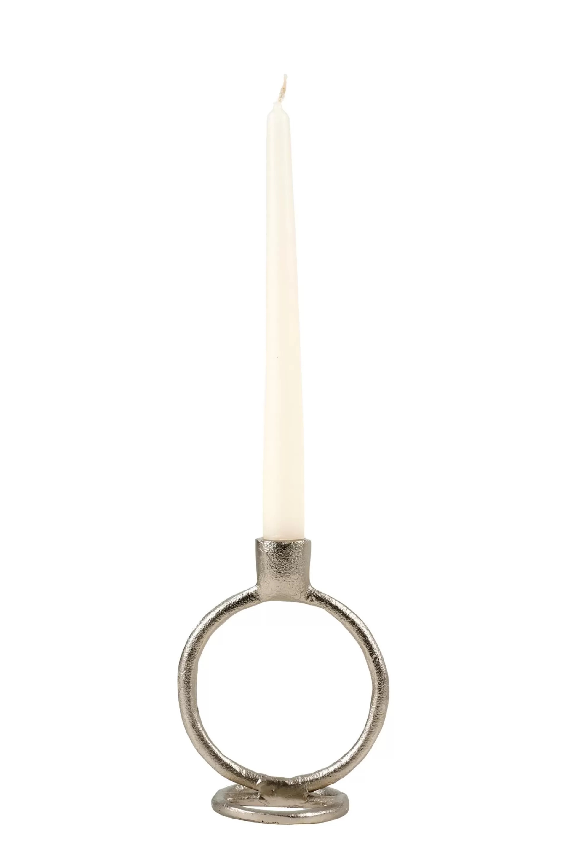 Candelabros<CASA Rings Candelabro Plateado