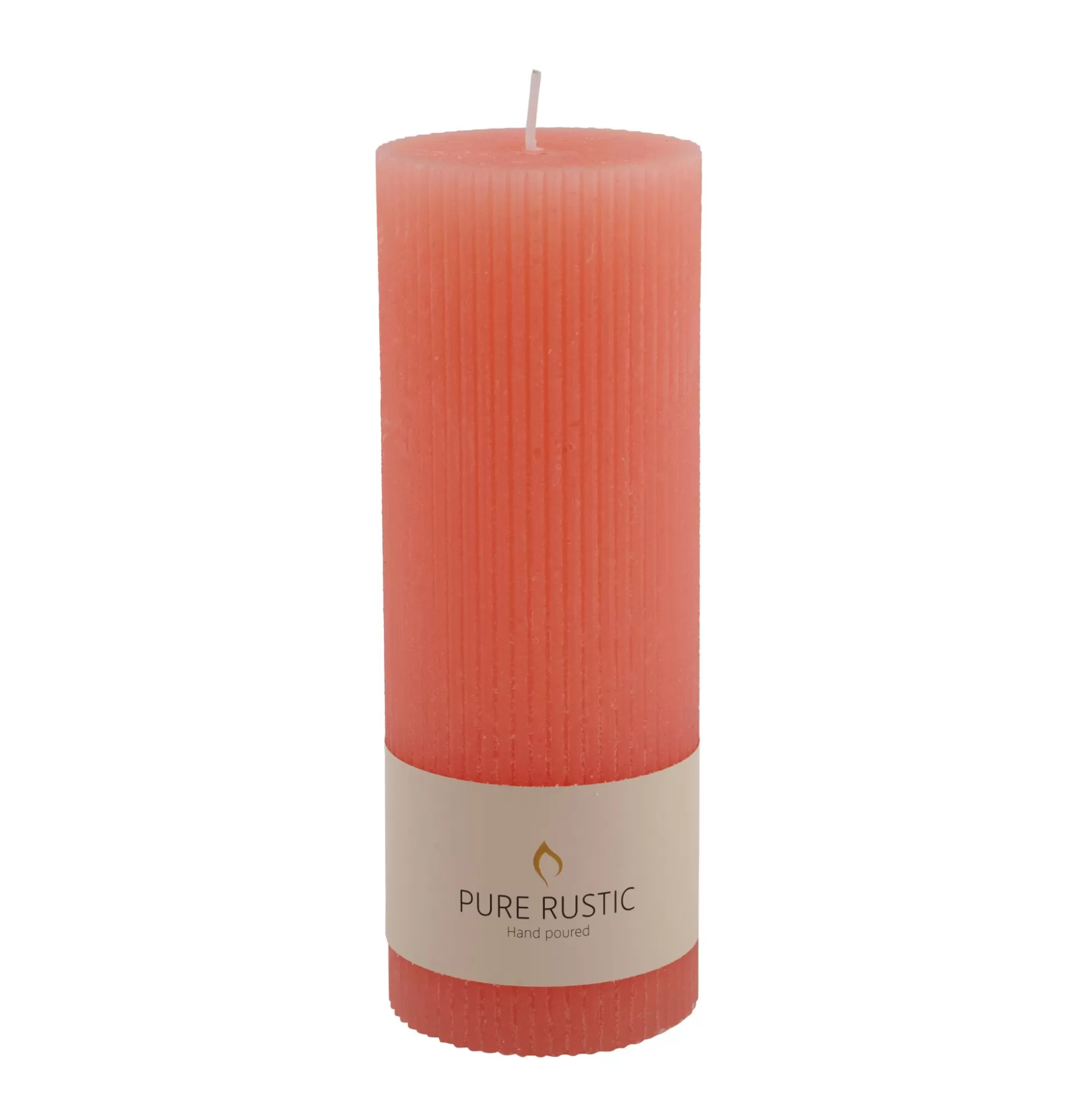 Velas<CASA Rustic Vela Estriada Naranja