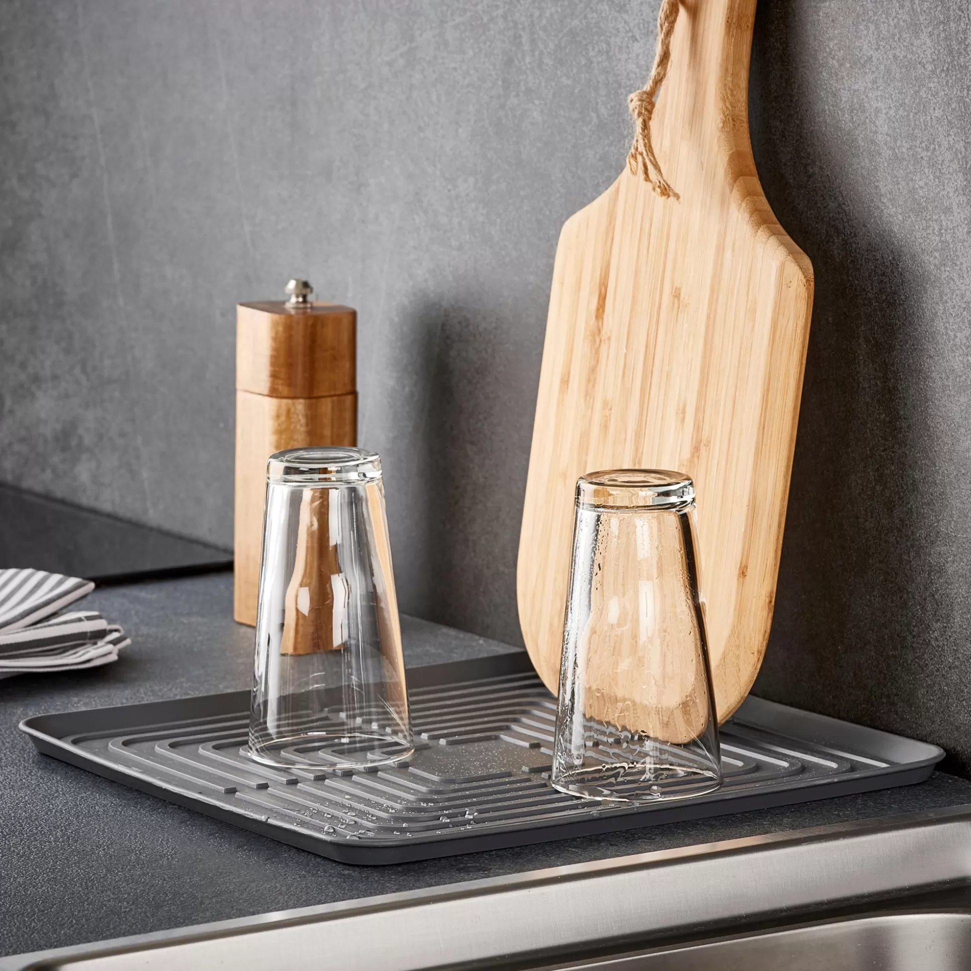 Accesorios De Cocina<CASA Sink Tapete Para Escurrir Gris