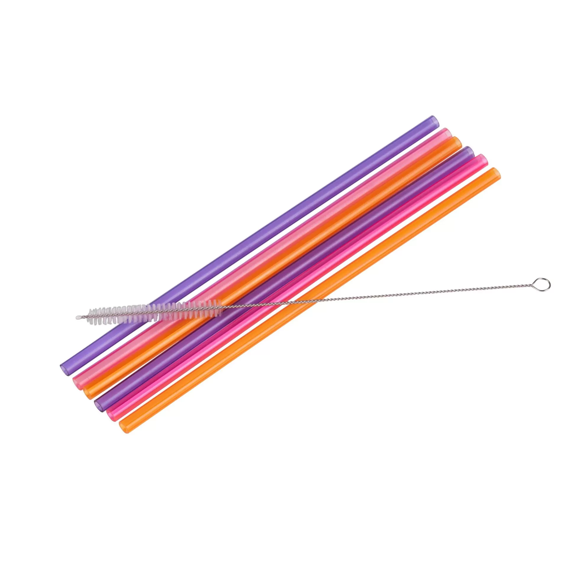 Accesorios Coctéles<CASA Slurp Pajitas Reutiliz Juego De 6 Mezcla De 3 Colores Naranja, Morado, Rosa