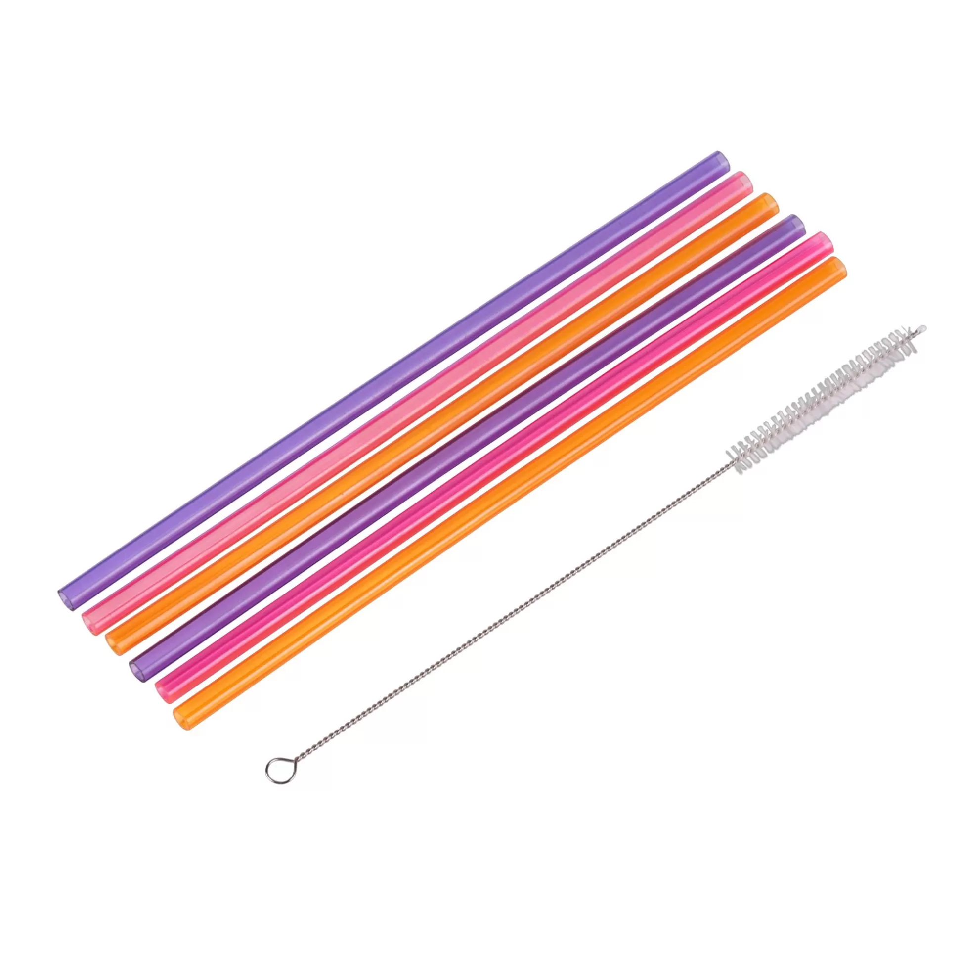 Accesorios Coctéles<CASA Slurp Pajitas Reutiliz Juego De 6 Mezcla De 3 Colores Naranja, Morado, Rosa