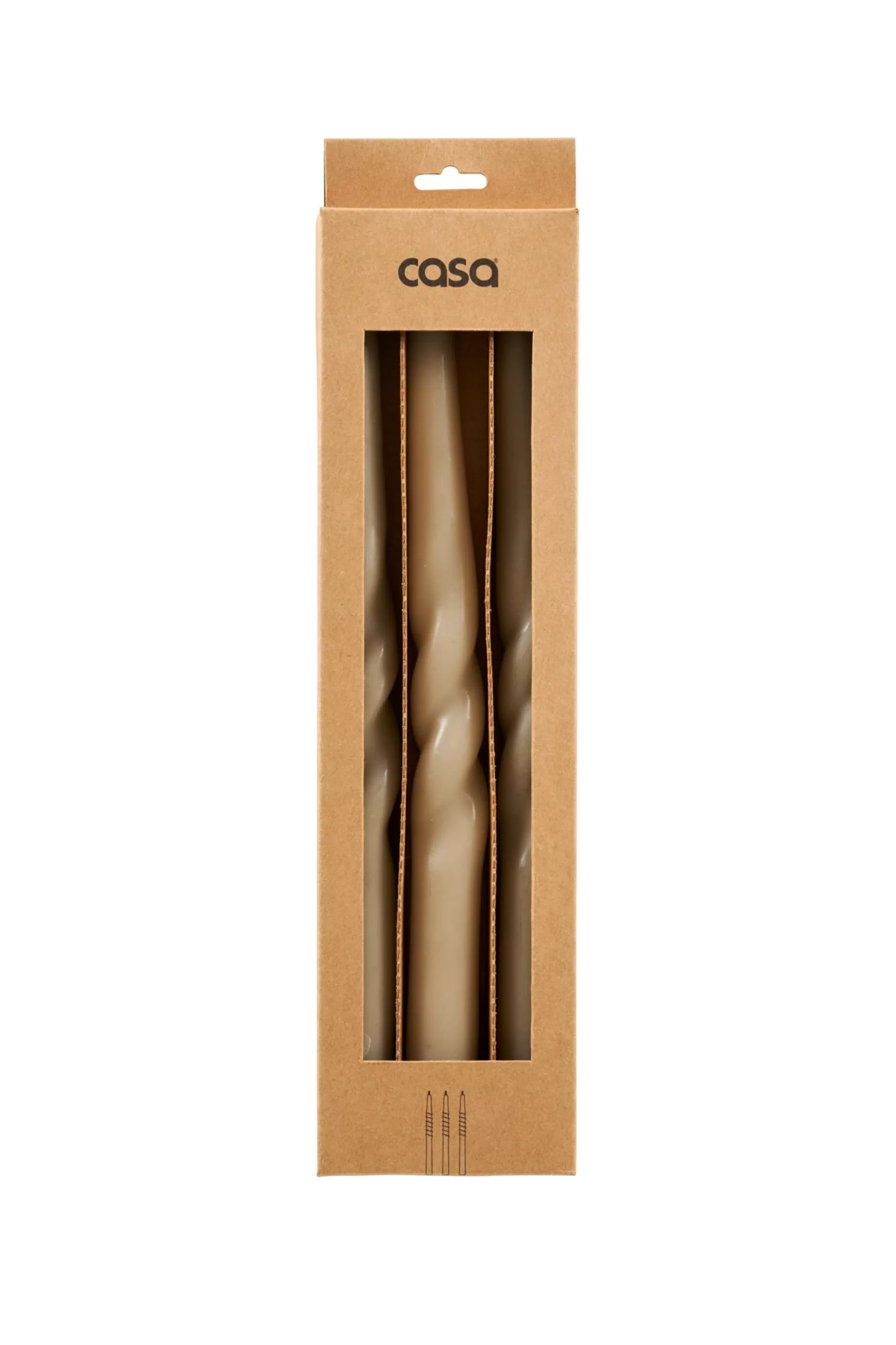 Velas<CASA Spiral Vela Taupe