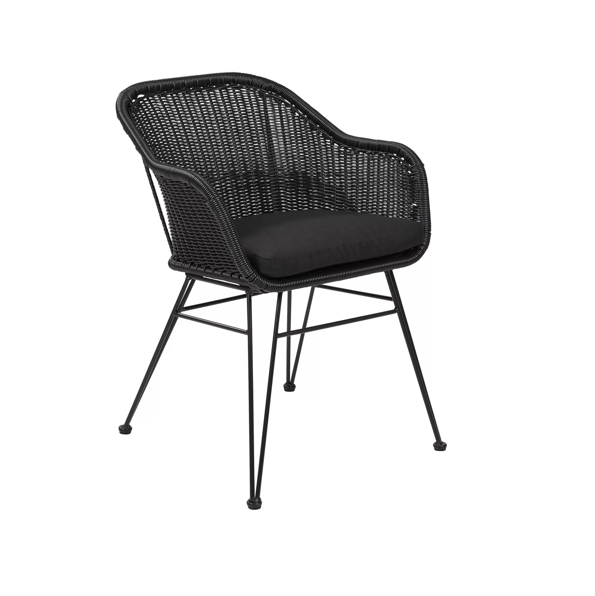 Sillas De Jardín<CASA Vienna Silla De Comedor Asiento Negro