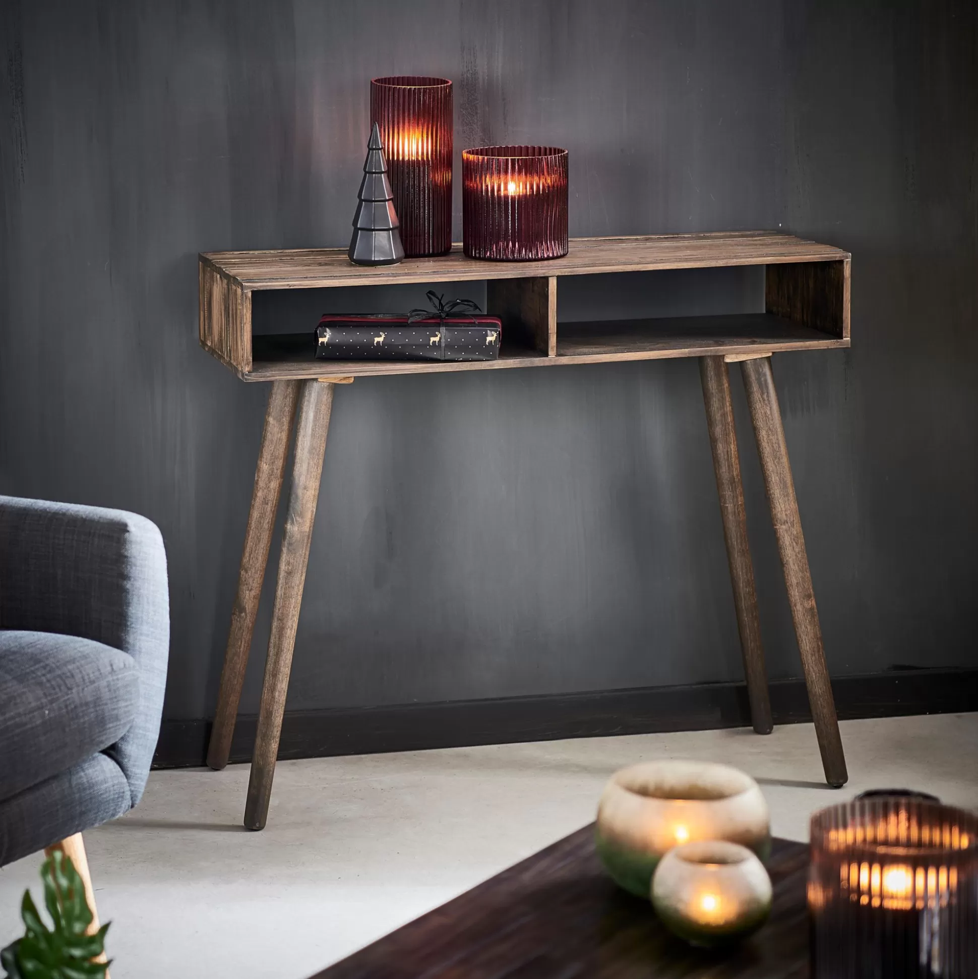 Consolas<CASA Vintage Consola Marron, Natural