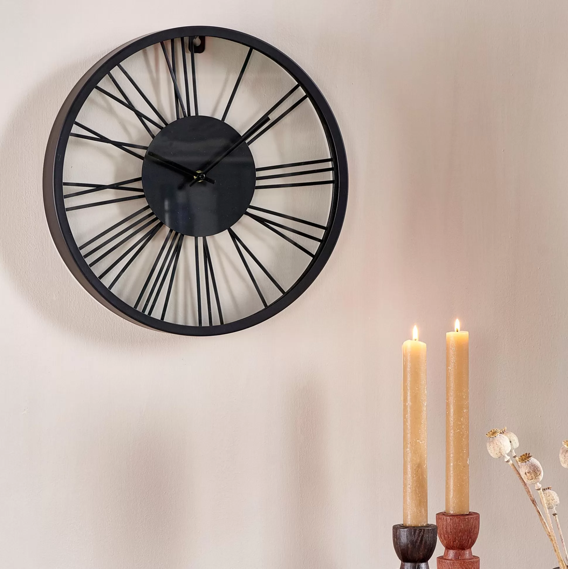 Campanas<CASA Wheel Reloj De Pared Negro